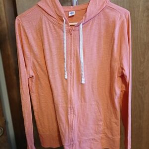 Old Navy Coral Hoodie with White Accents